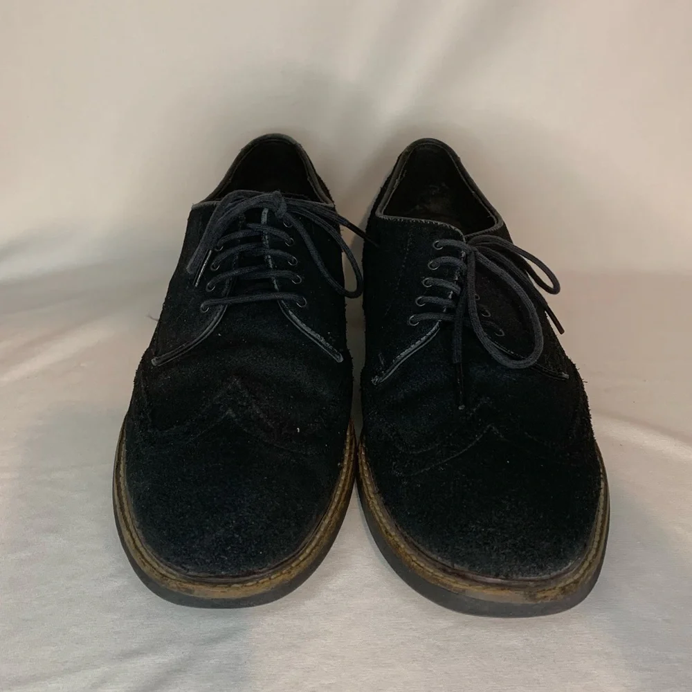 Cole Haan Black Suede Oxfords Size 8.5